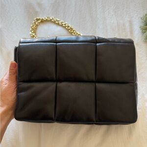 Stand Studio Black Quilted Shoulder Bag